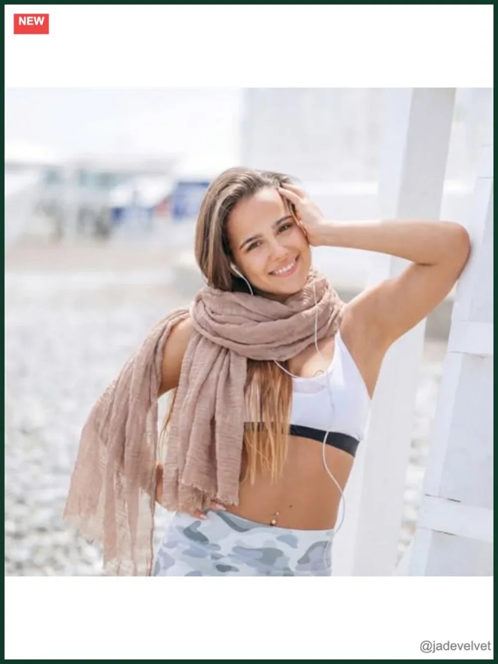 4 Pack Lightweight Linen Cotton Crinkle Scarves, 73x35 inch Beach Shawl Wrap